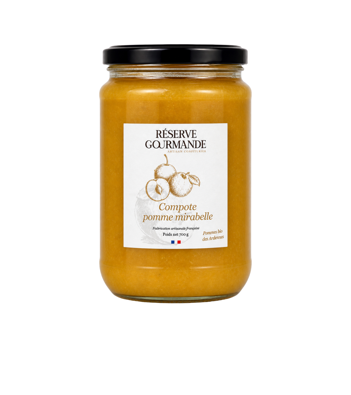 Compote de Pomme Bio des Ardennes et Mirabelle