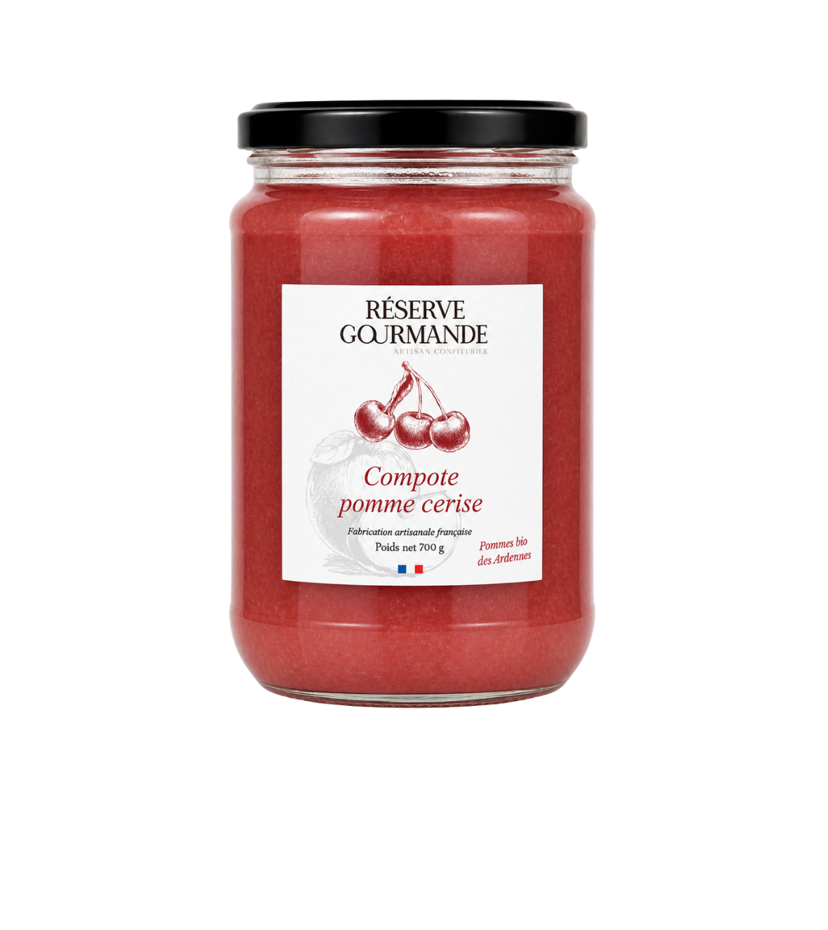 Compote de Pomme Bio des Ardennes et Cerise
