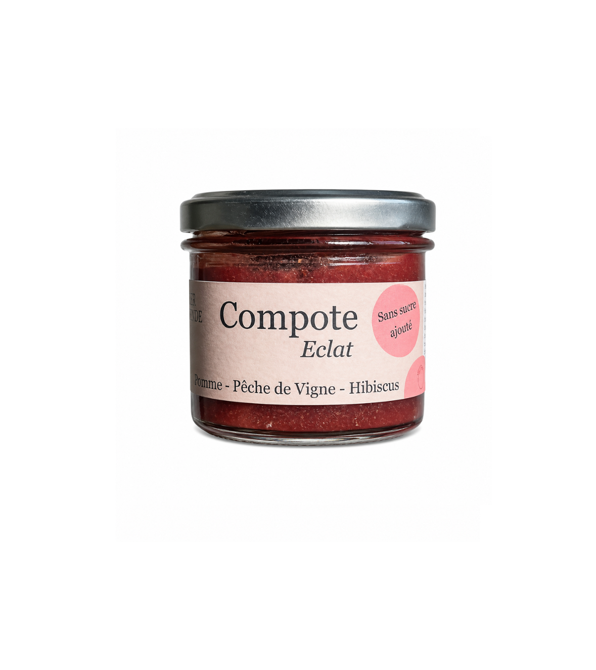 Compote Eclat Pomme Pêche de vigne et Hibiscus