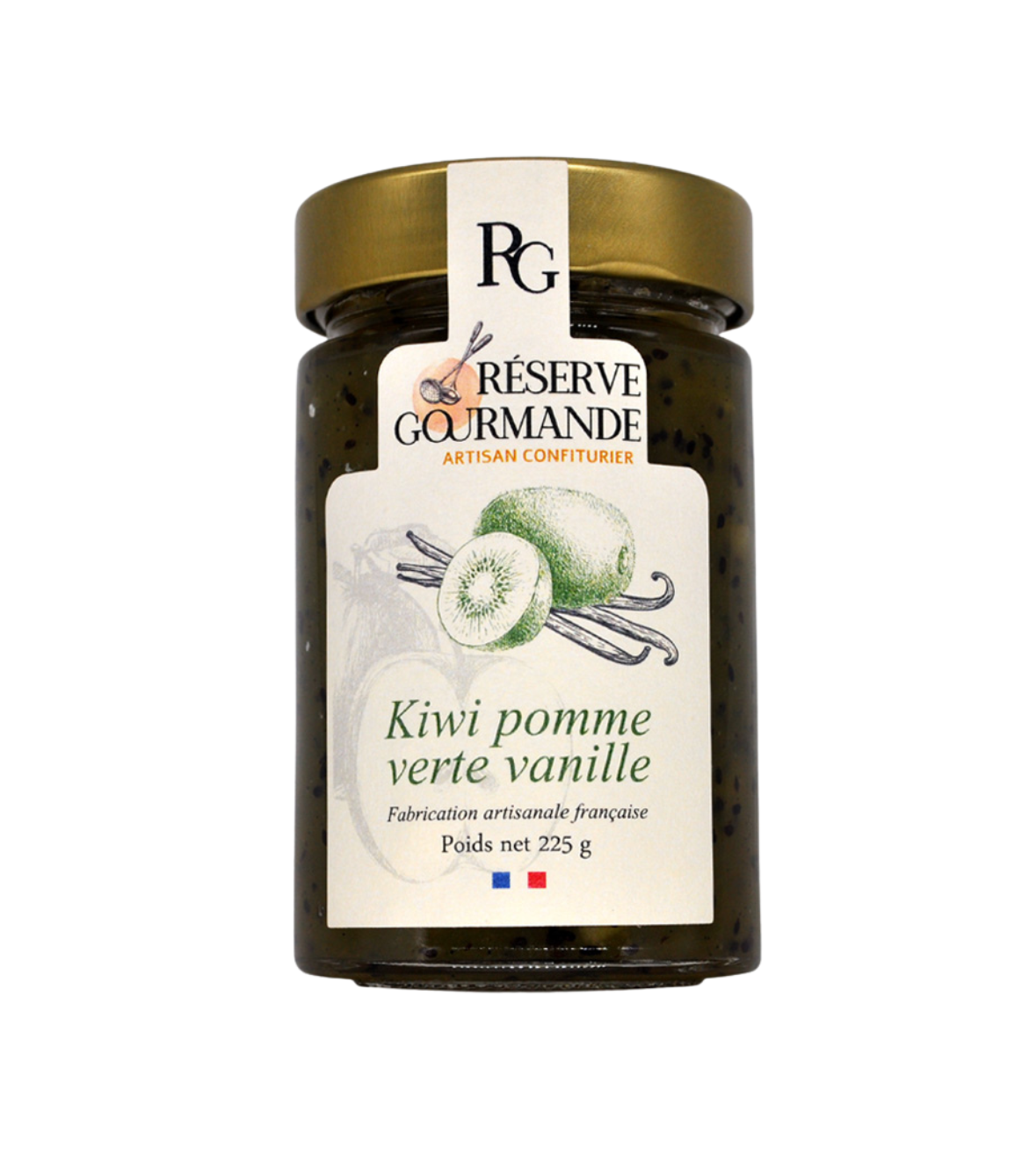 Confiture de Kiwi Pomme verte et Vanille